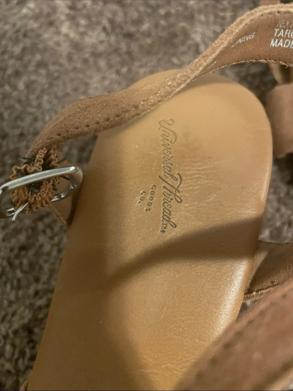 Universal Thread Suede Knot Wedge Sandals in Brown